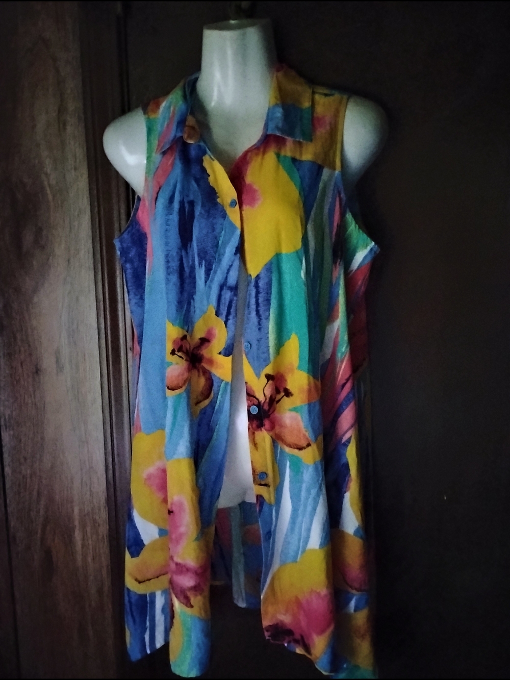 Melissa Paige Multicolor Floral Asymmetrical Sleeveless Dress